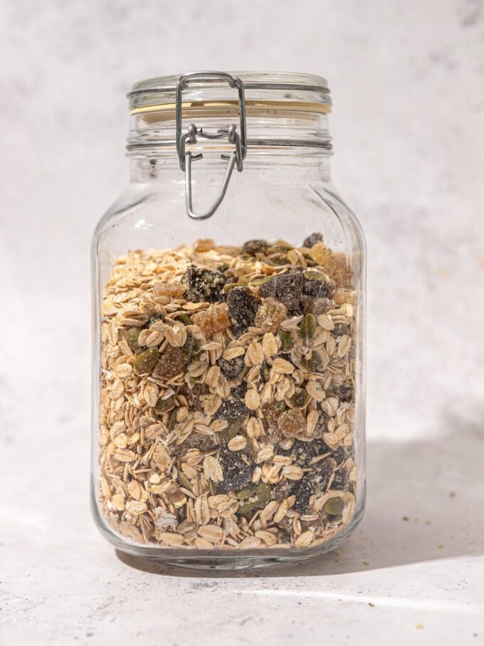 Muesli in a jar